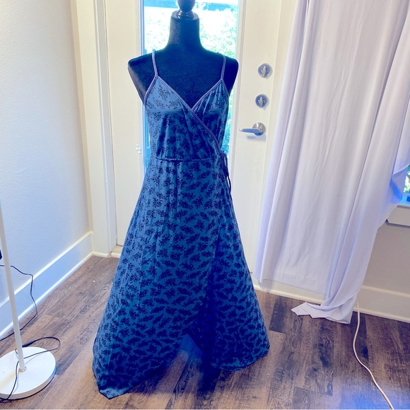 Hem & Thread Cottagecore Cami Strap True Summer Wrap Dress Large Maxi Dress - Picture 2 of 15